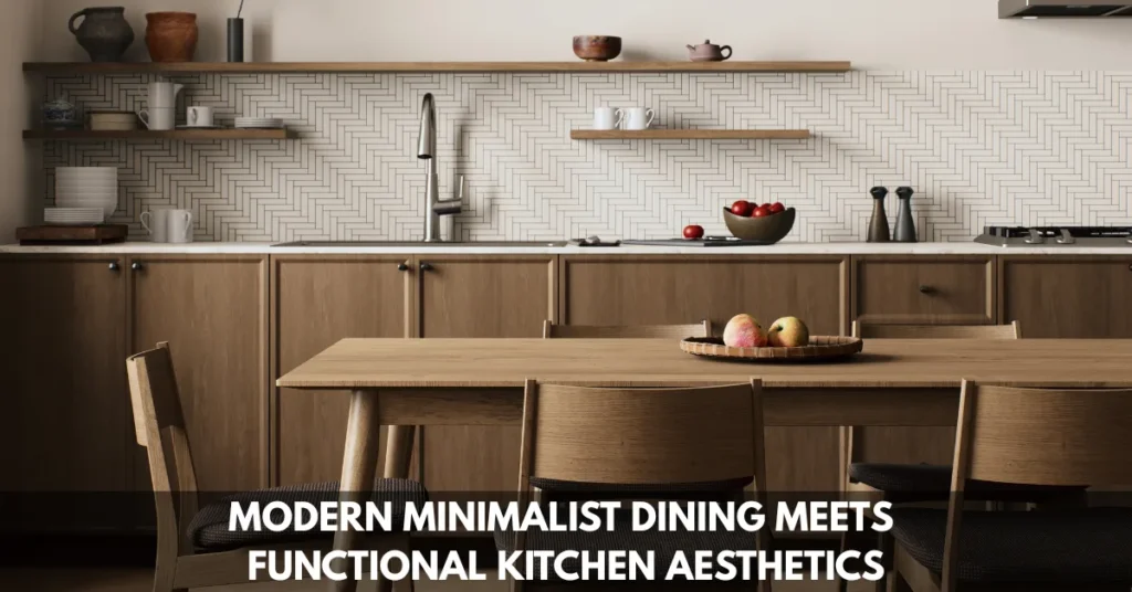 Modern Minimalist Dining Meets Functional Kitchen Aesthetics