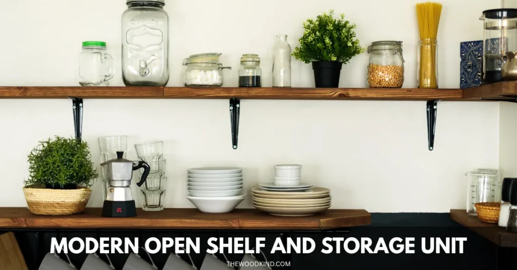 Modern Open Shelf and Storage Unit
