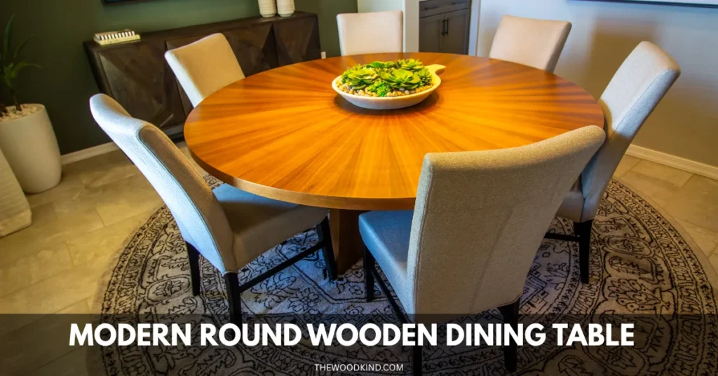 Modern Round Wooden Dining Table