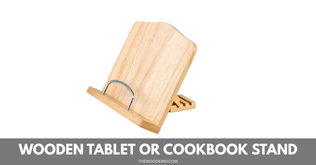 Wooden Tablet or Cookbook Stand