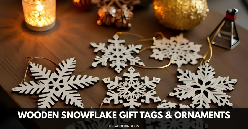 Wooden Snowflake Gift Tags & Ornaments