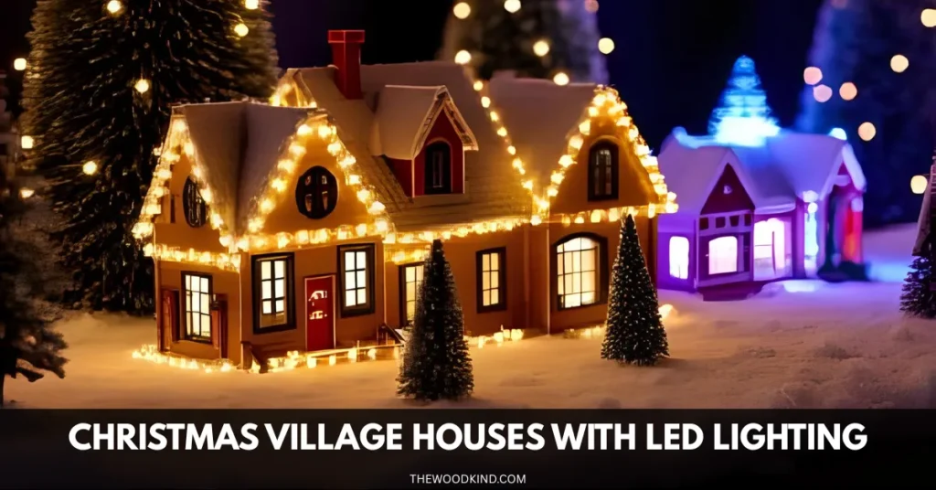 Christmas Village Houses with LED Lighting